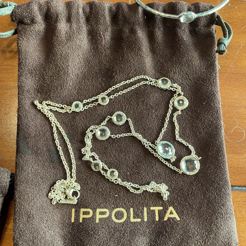 Bubble Collection sterling drop necklace